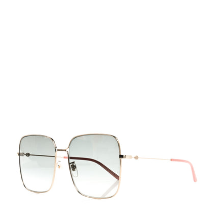 Gucci Metal Square Frame Sunglasses GG0443S Gold Pink 1 of 8