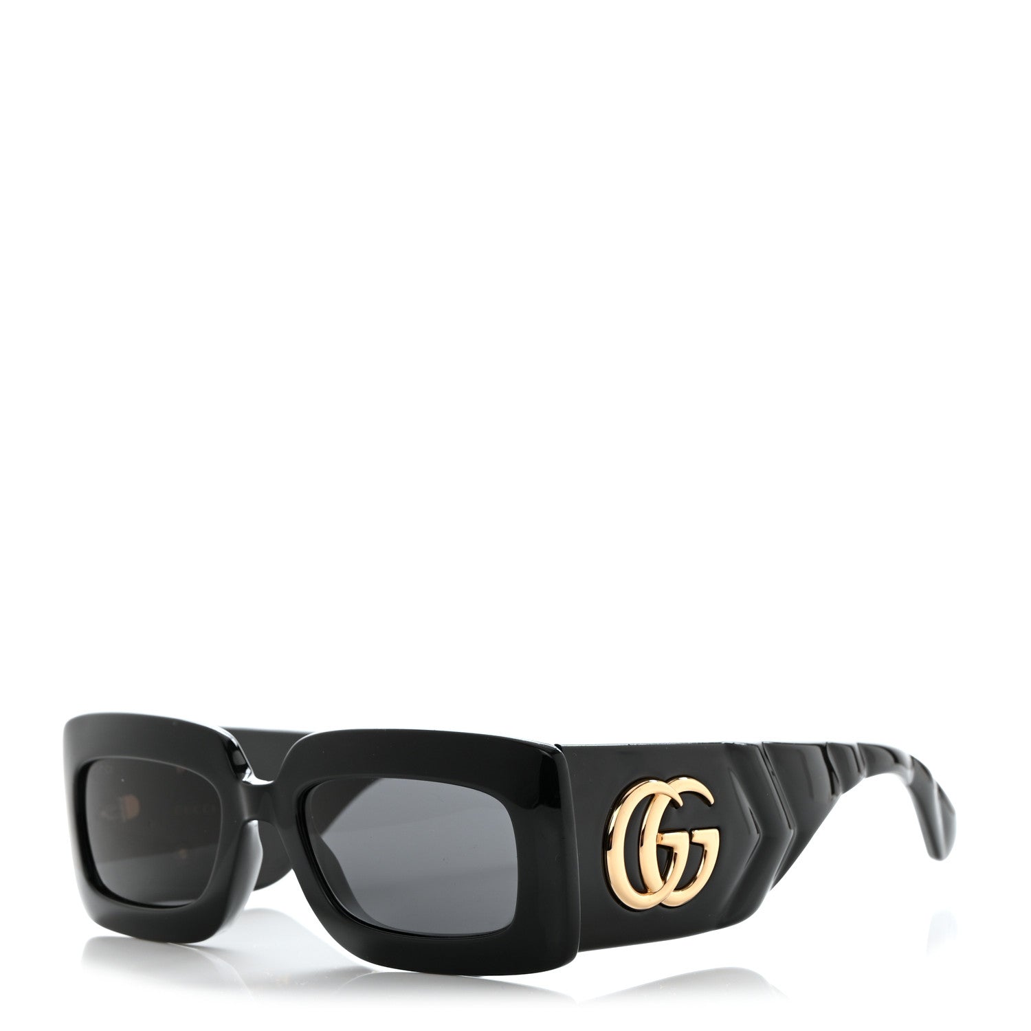 Gucci Acetate Rectangular Sunglasses GG0811S Black 1 of 7