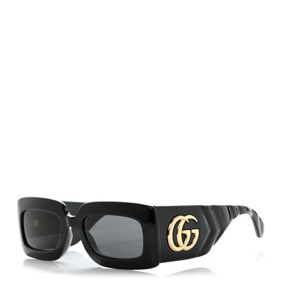 Gucci Acetate Rectangular Sunglasses GG0811S Black 1 of 7