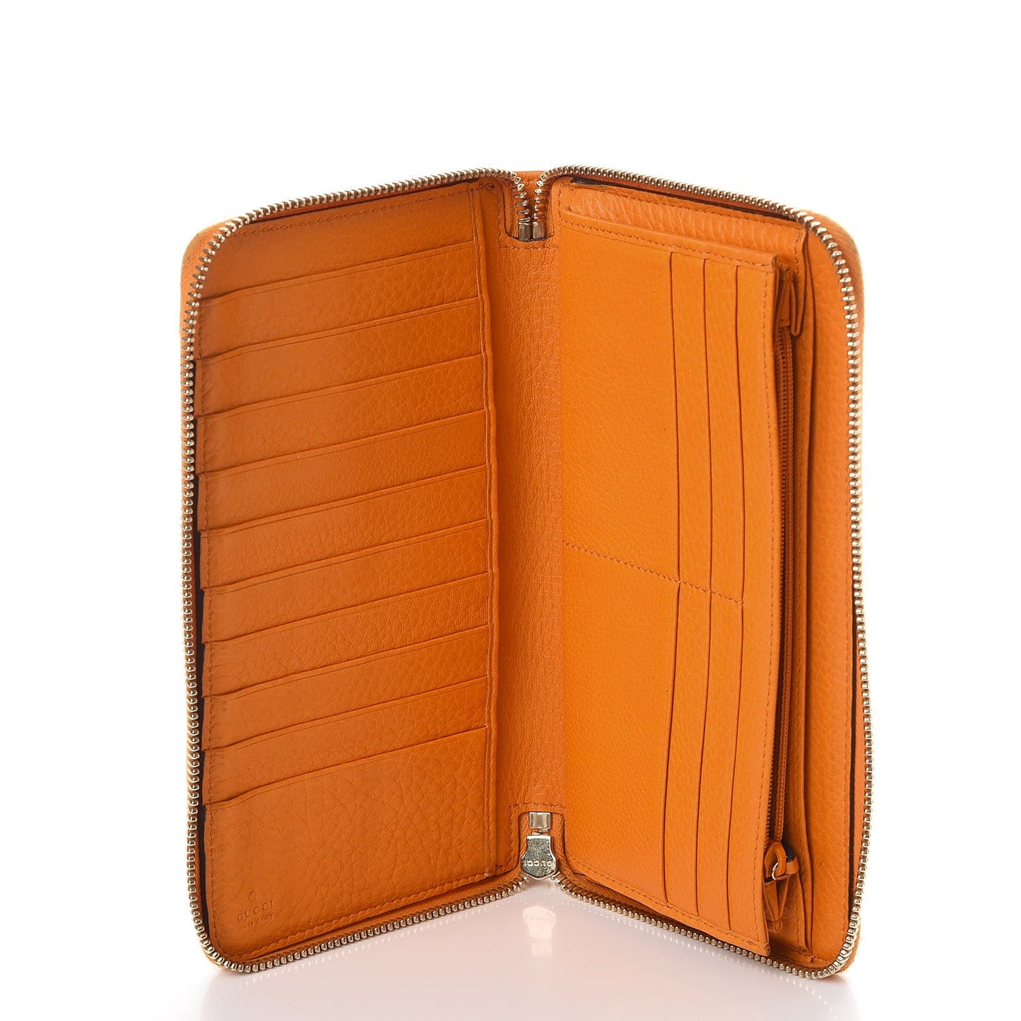 Pebbled Calfskin Soho Zip Around Wallet Curcuma