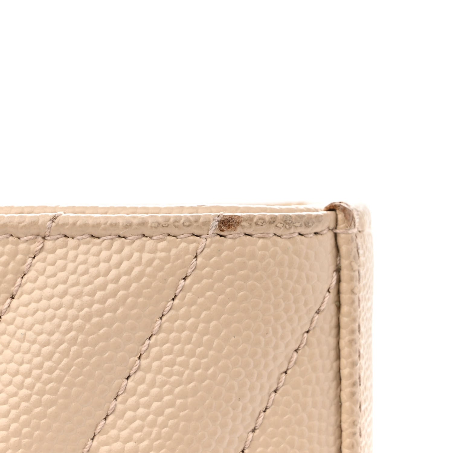 Saint Laurent Grain De Poudre Matelasse Chevron Monogram Chain Wallet Nude Powder 11 of 14