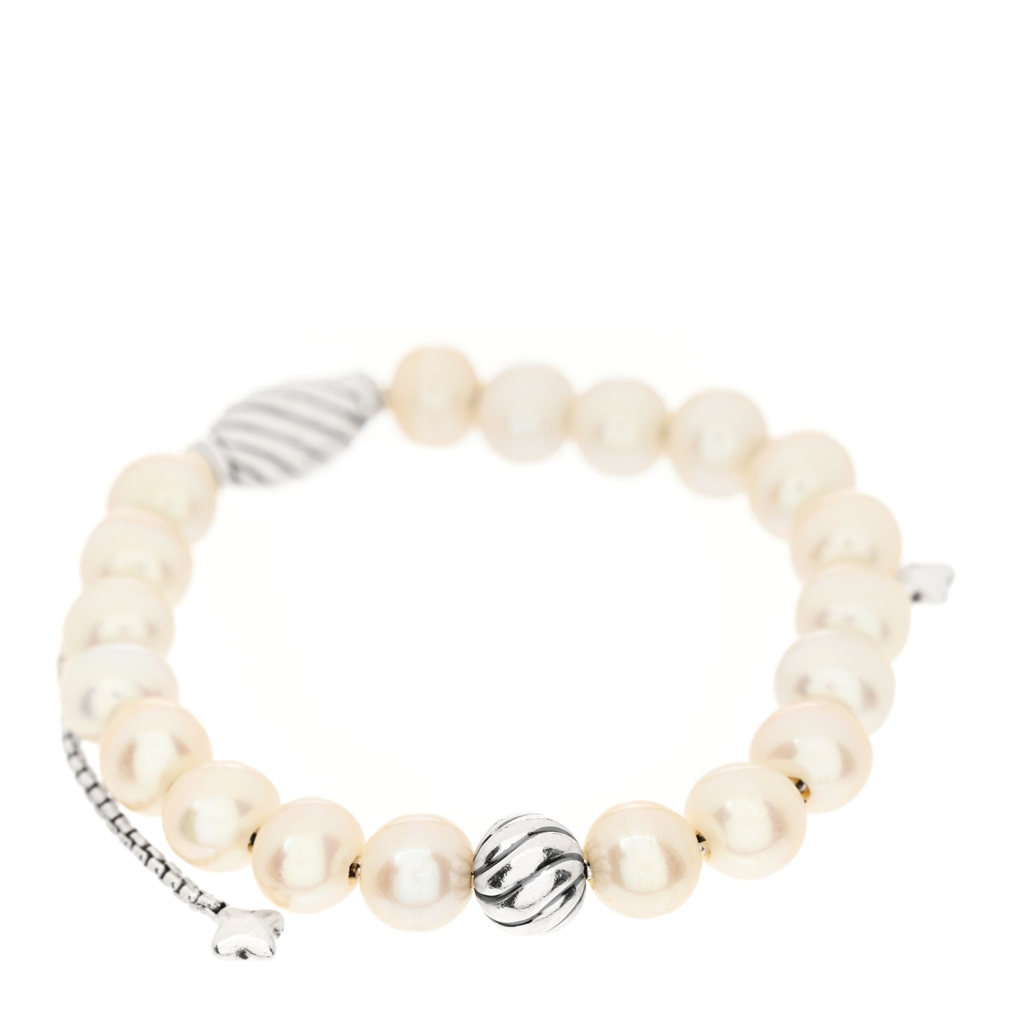 Sterling Silver Pearl 8mm Spiritual Bead Bracelet