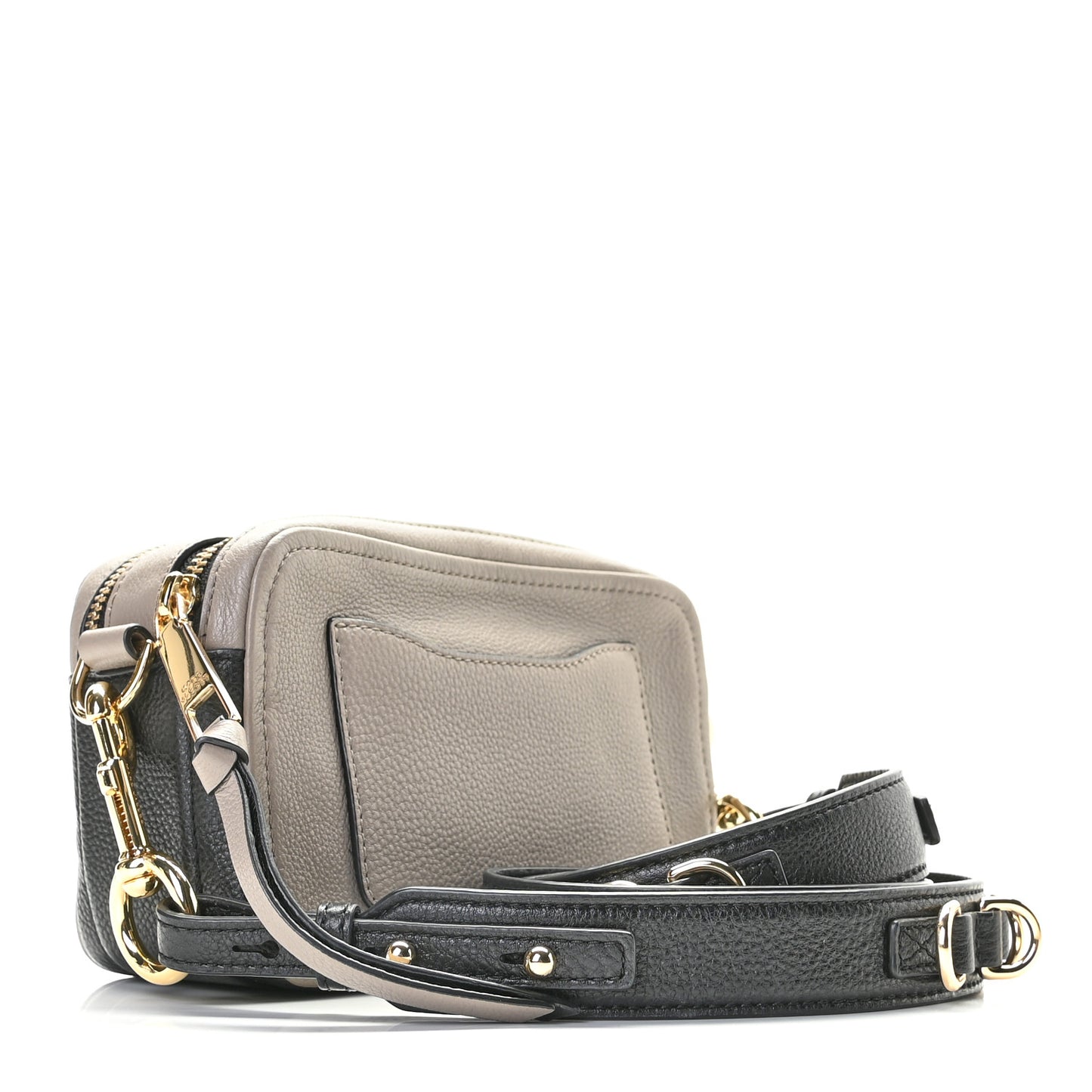 Calfskin Snapshot Double Zip Small Camera Bag Grey