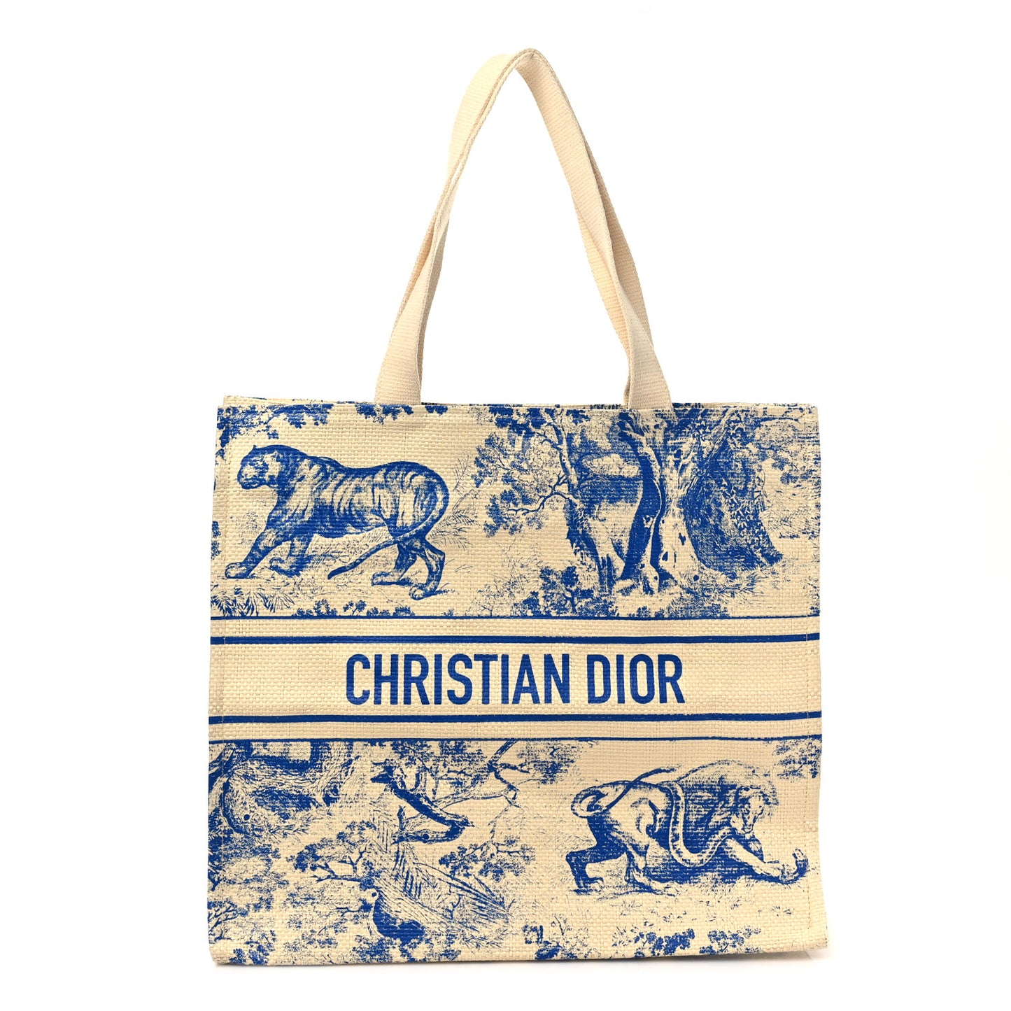 Straw Dioriviera Tote Beige