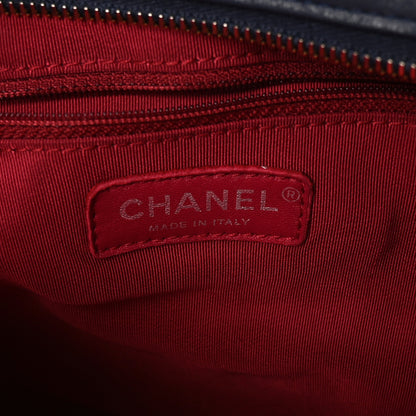 Chanel Aged Calfskin Quilted Medium Gabrielle Hobo Navy Black 10 of 19