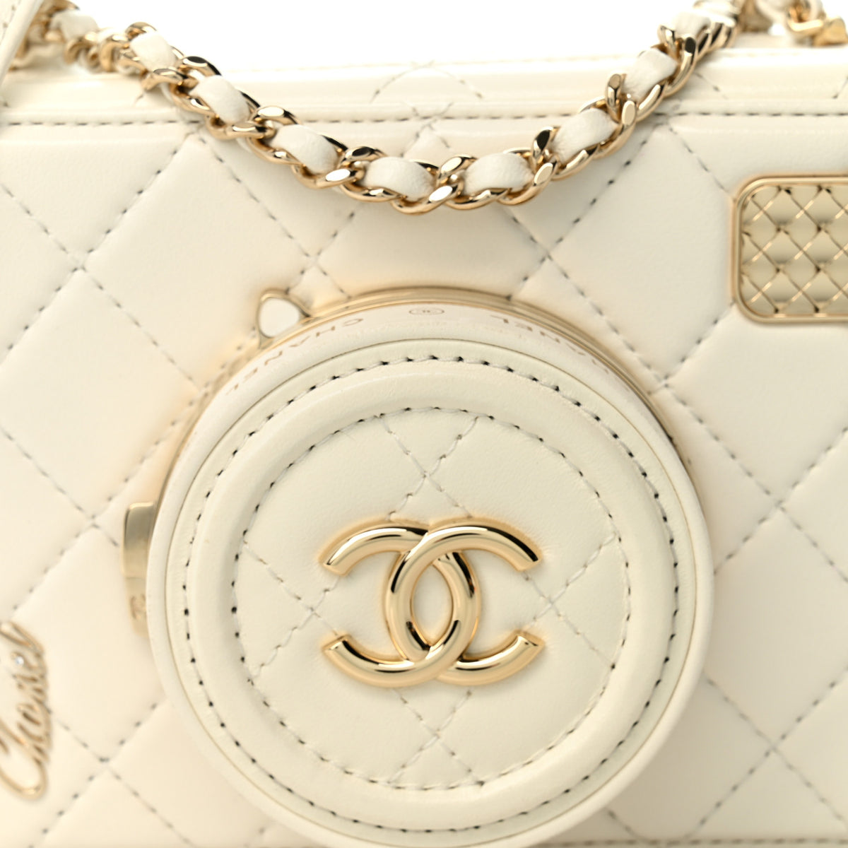Chanel Lambskin Quilted Coco Click Bag White 8 of 10