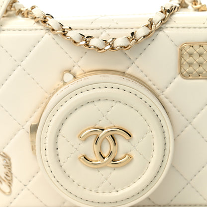 Chanel Lambskin Quilted Coco Click Bag White 8 of 10