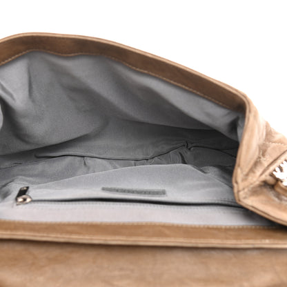 Chanel Washed Lambskin Quilted Medium Chain Around Messenger Taupe 9 of 19