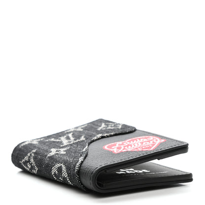 Louis Vuitton X NIGO Taurillon Monogram Denim Drip Pocket Organizer Black 4 of 7