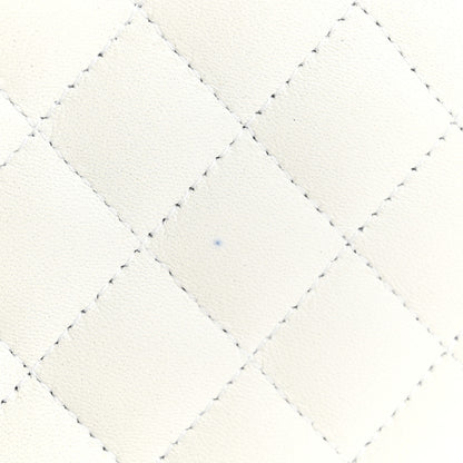 Chanel Lambskin Quilted Large Top Handle Jewelry Box With Chain White 16 of 18