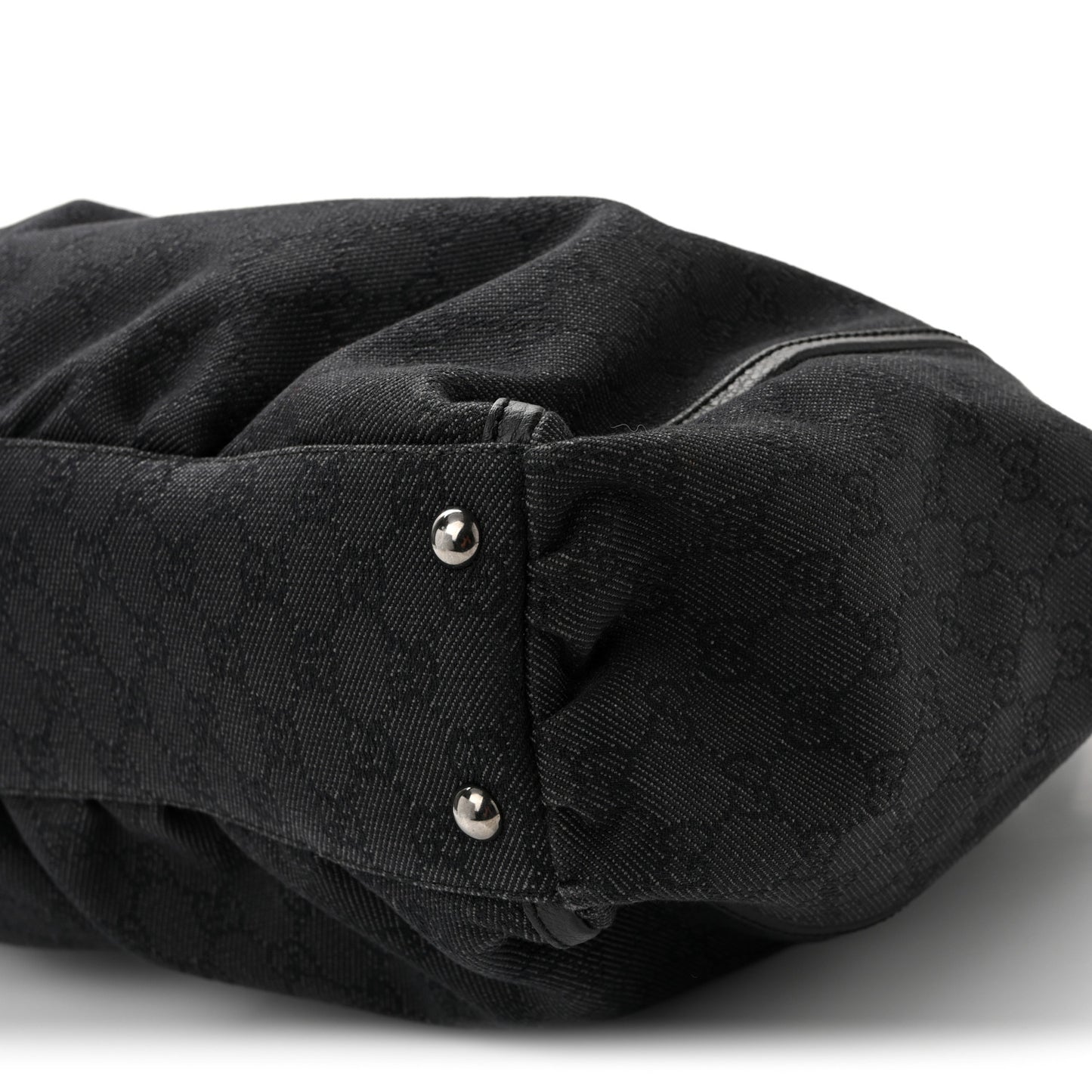 Denim Monogram Large D Ring Tote Black