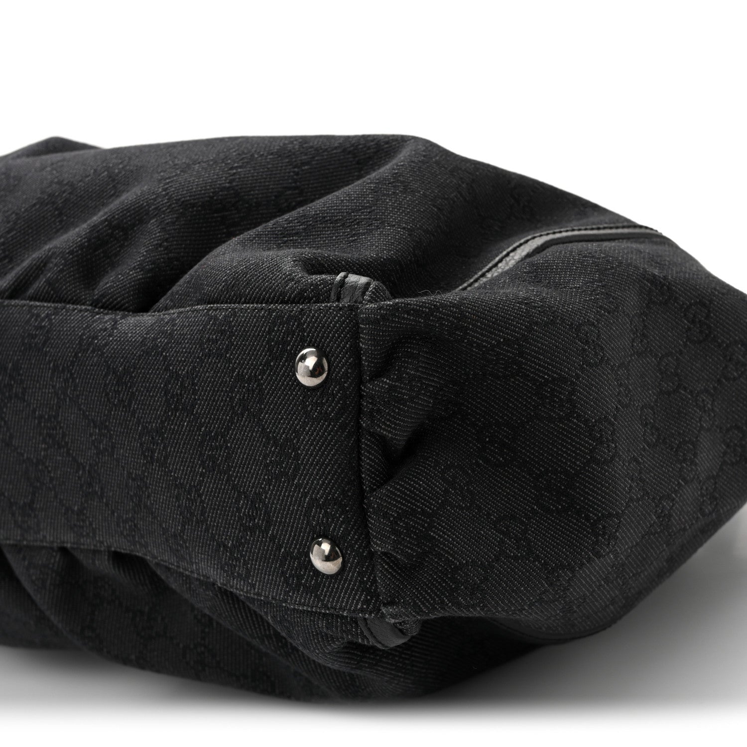 Gucci Denim Monogram Large D Ring Tote Black 9 of 9