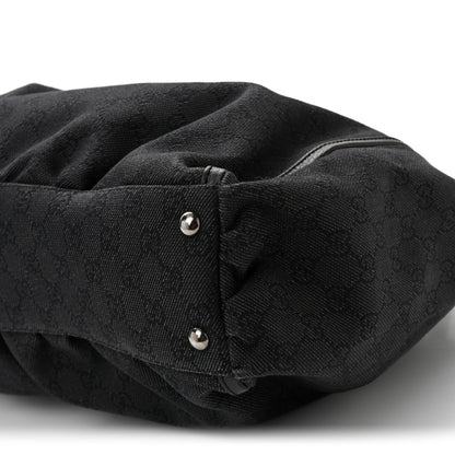 Gucci Denim Monogram Large D Ring Tote Black 9 of 9