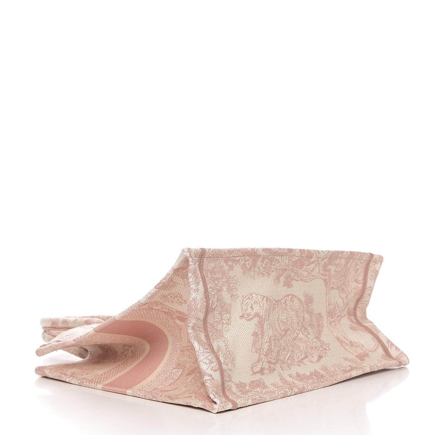 Canvas Embroidered Medium Dioriviera Toile De Jouy Book Tote Rose