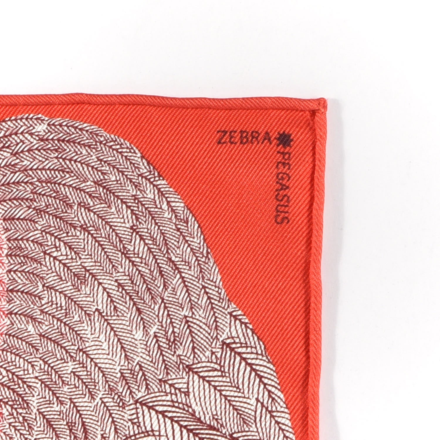 Hermes Silk Carre Zebra Pegasus Nano Scarf 20 Rouge Bordeaux Black 3 of 4