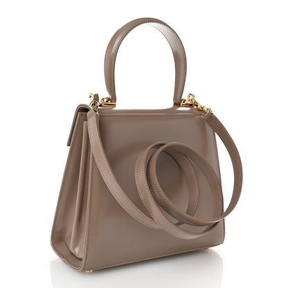 Salvatore Ferragamo Brushed Off Calfskin Small Iconic Top Handle Bag Grey 3 of 10