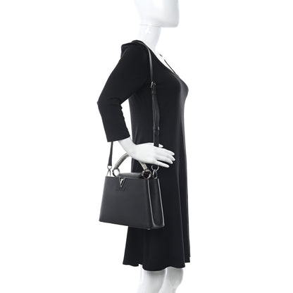 Louis Vuitton Taurillon Ayers Capucines BB Black 2 of 11