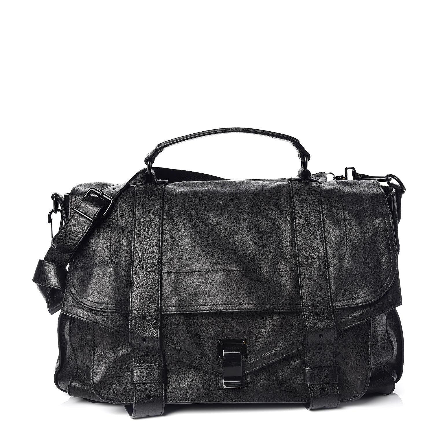 Proenza Schouler Lambskin PS1 Large Satchel Black 1 of 17