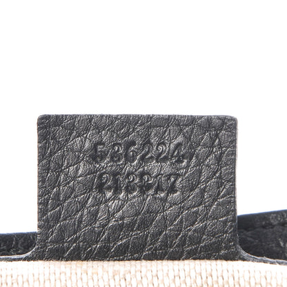 Gucci Pebbled Calfskin Medium Soho Flap Crossbody Black 7 of 7