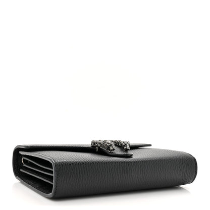 Gucci Calfskin Mini Dionysus Chain Wallet Black 4 of 11