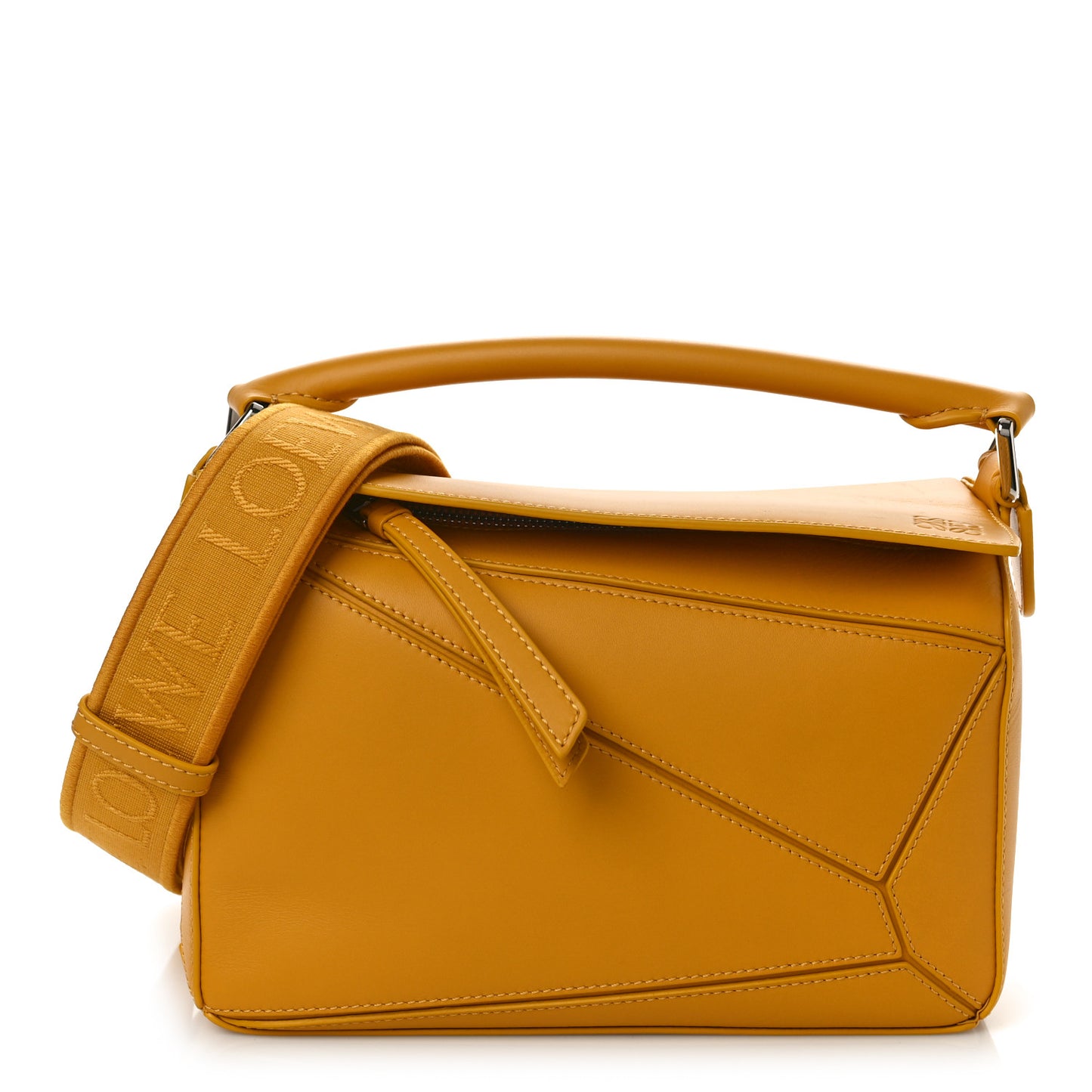 Satin Calfskin Small Puzzle Edge Bag Sunflower