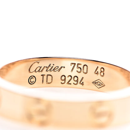 Cartier 18K Yellow Gold 3.5mm LOVE Wedding Band Ring 48 4.5 4 of 4