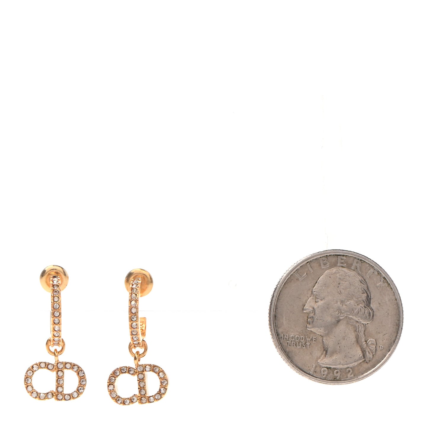 Crystal Clair D Lune Hoop Earrings Gold