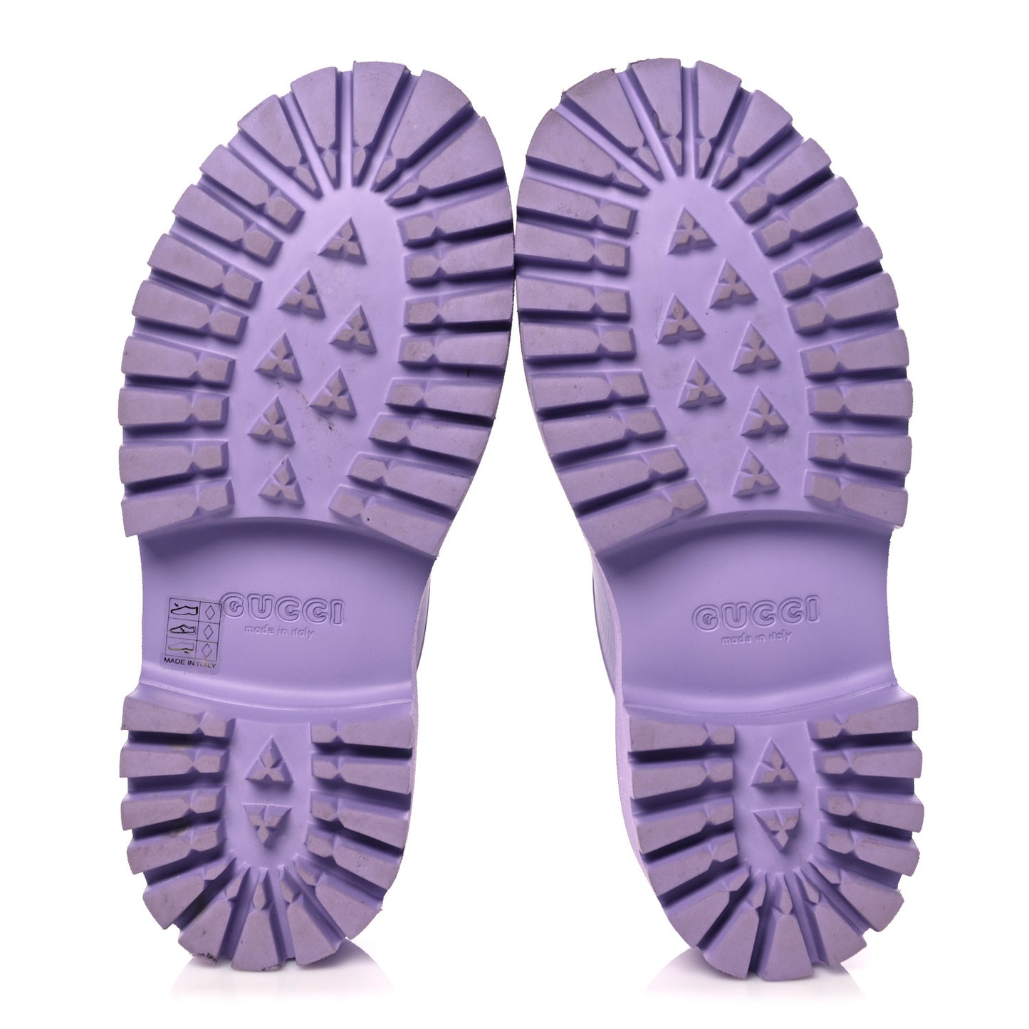 Rubber GG Monogram Perforated Elea Platform 55mm Lug Sole Sandals 40 Lapis