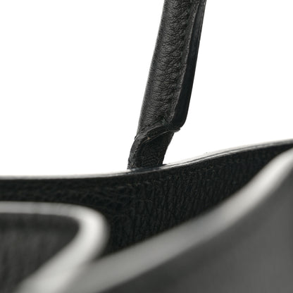 Balenciaga Grained Calfskin Silver Metallic Edge Hardware Papier A4 Tote Black 11 of 14
