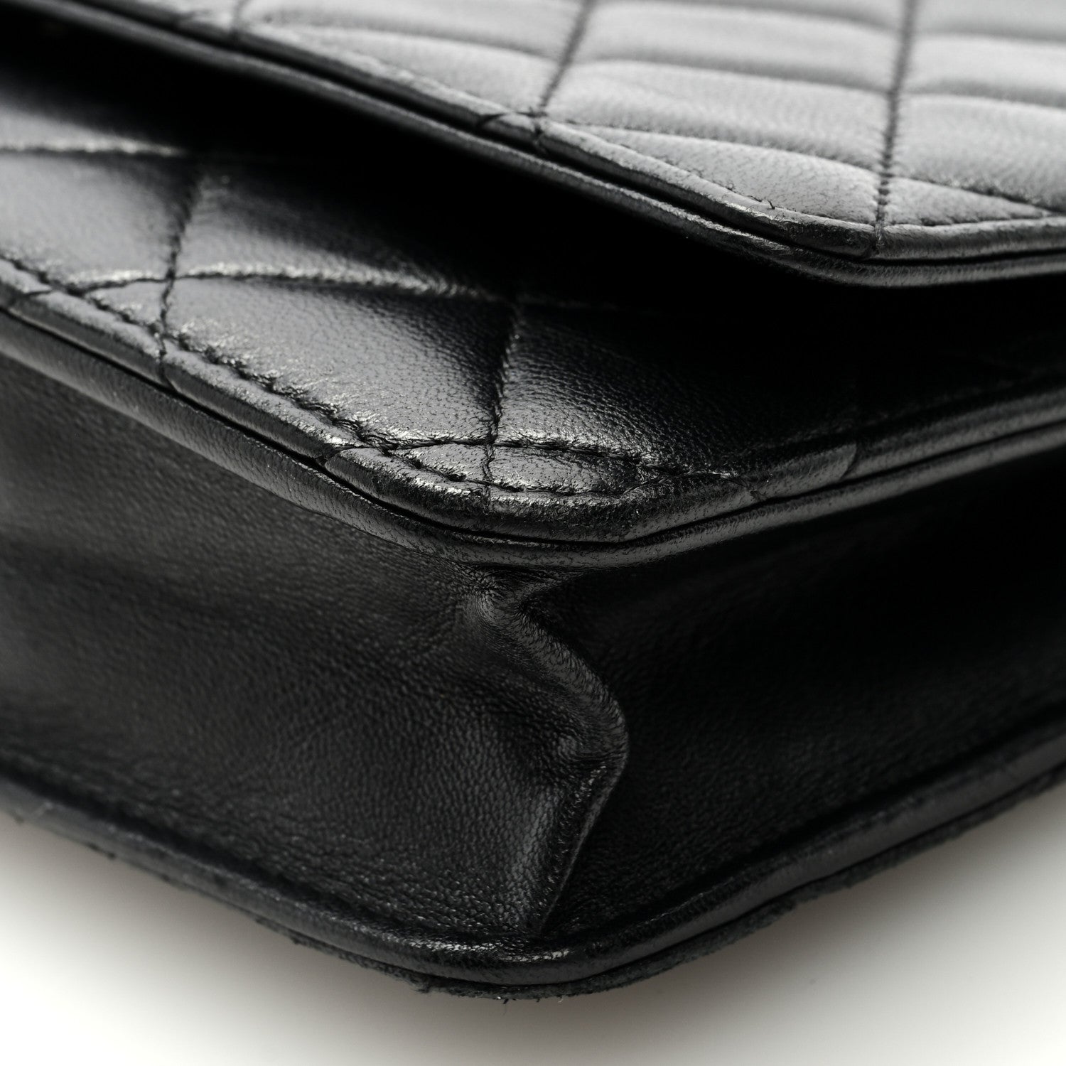 Chanel Lambskin Quilted Wallet On Chain WOC Black 9 of 9