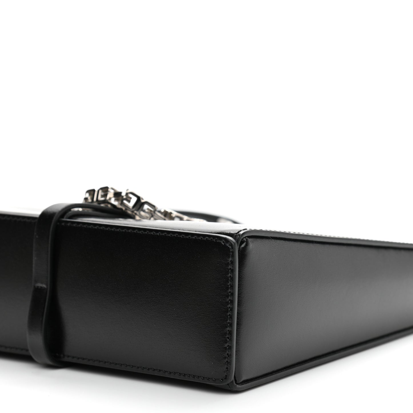 Box Calfskin Mini Cut Out Shoulder Bag Black