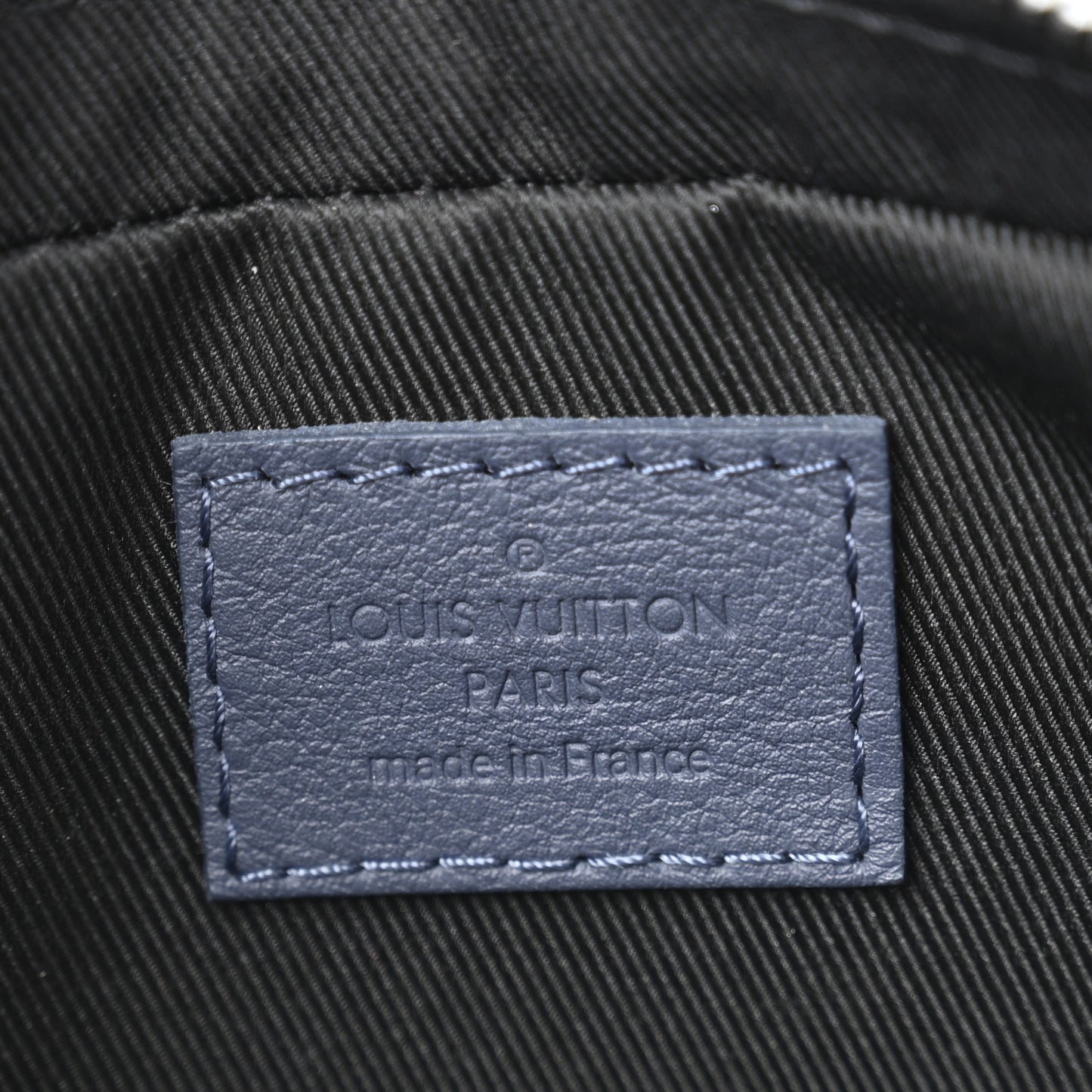 Calfskin Monogram Shadow Trio Messenger Navy River Blue