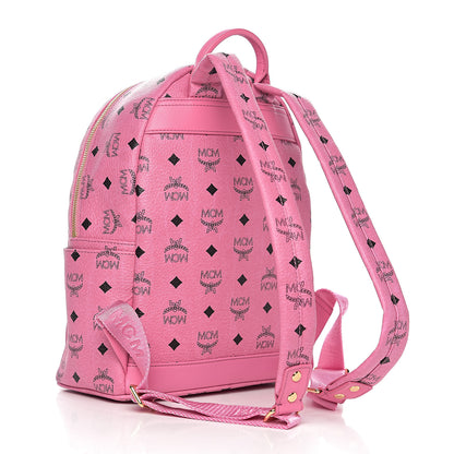MCM Visetos Small Sprinkle Stud Stark Backpack Pink 2 of 8