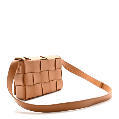 Bottega Veneta Lambskin Maxi Intrecciato Cassette Crossbody Bag Caramel 3 of 9