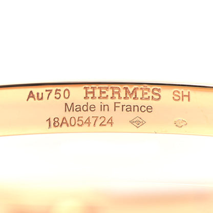 Hermes 18K Rose Gold Diamond PM Kelly Bracelet SH 3 of 4