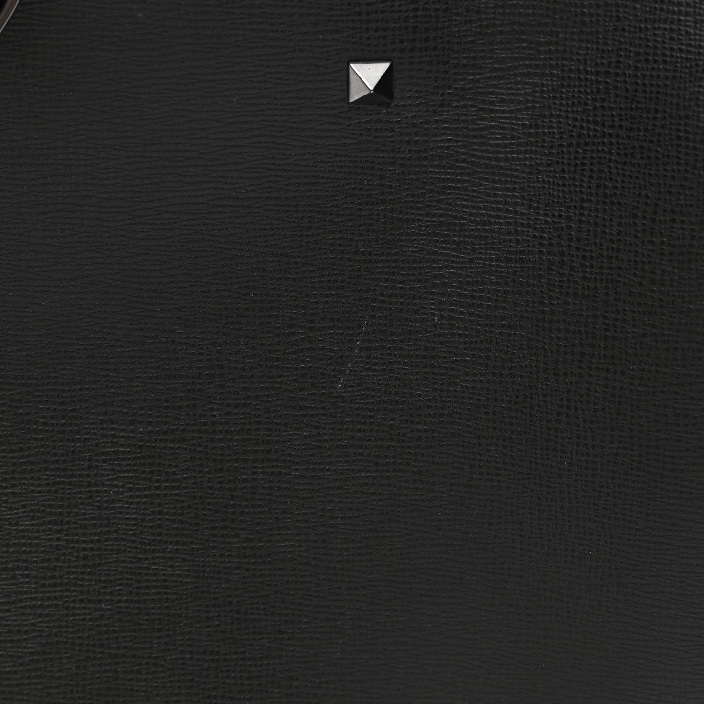 Grainy Calfskin Rockstud Alcove Tote Black