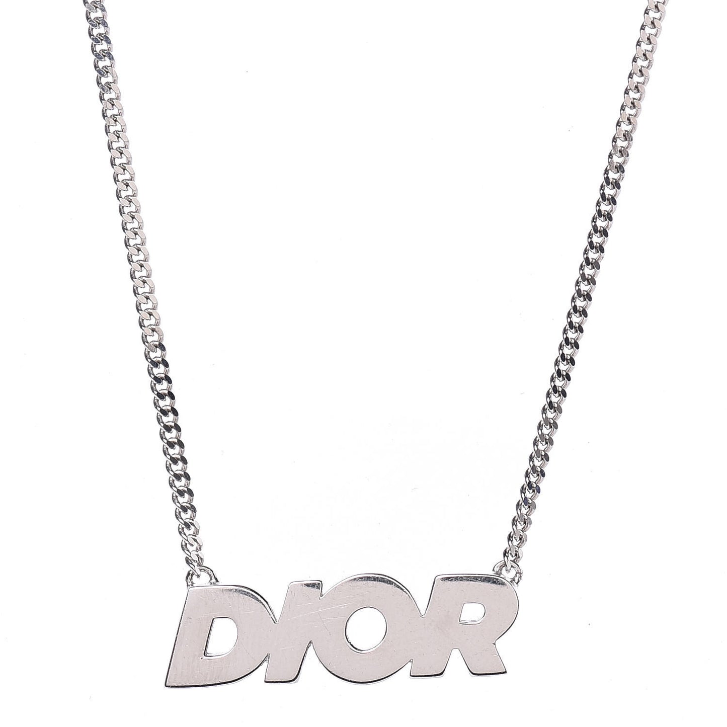 Homme Sterling Silver Logo Pendant Necklace