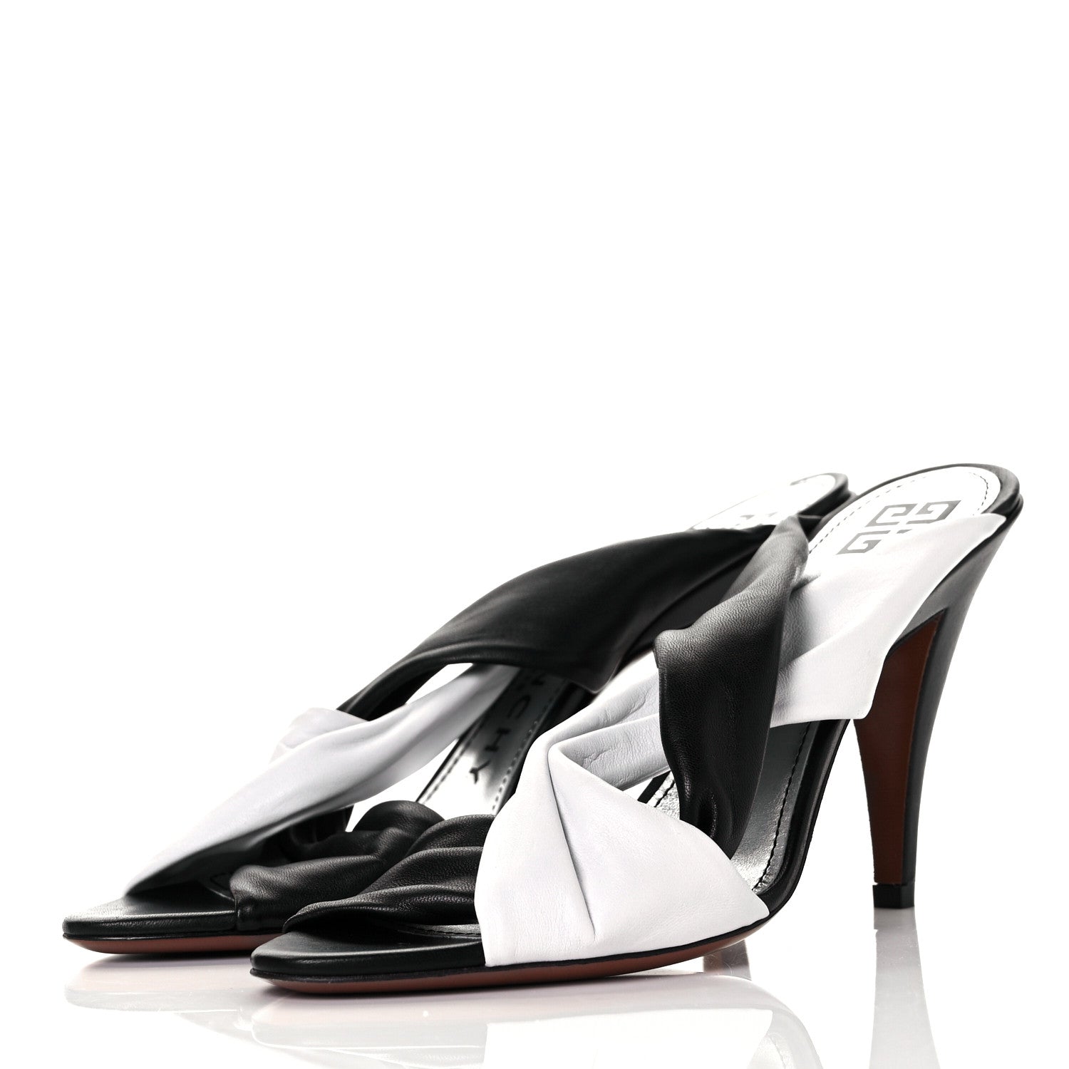 Givenchy Nappa Mule Tie Sandals 40 Black White 3 of 10