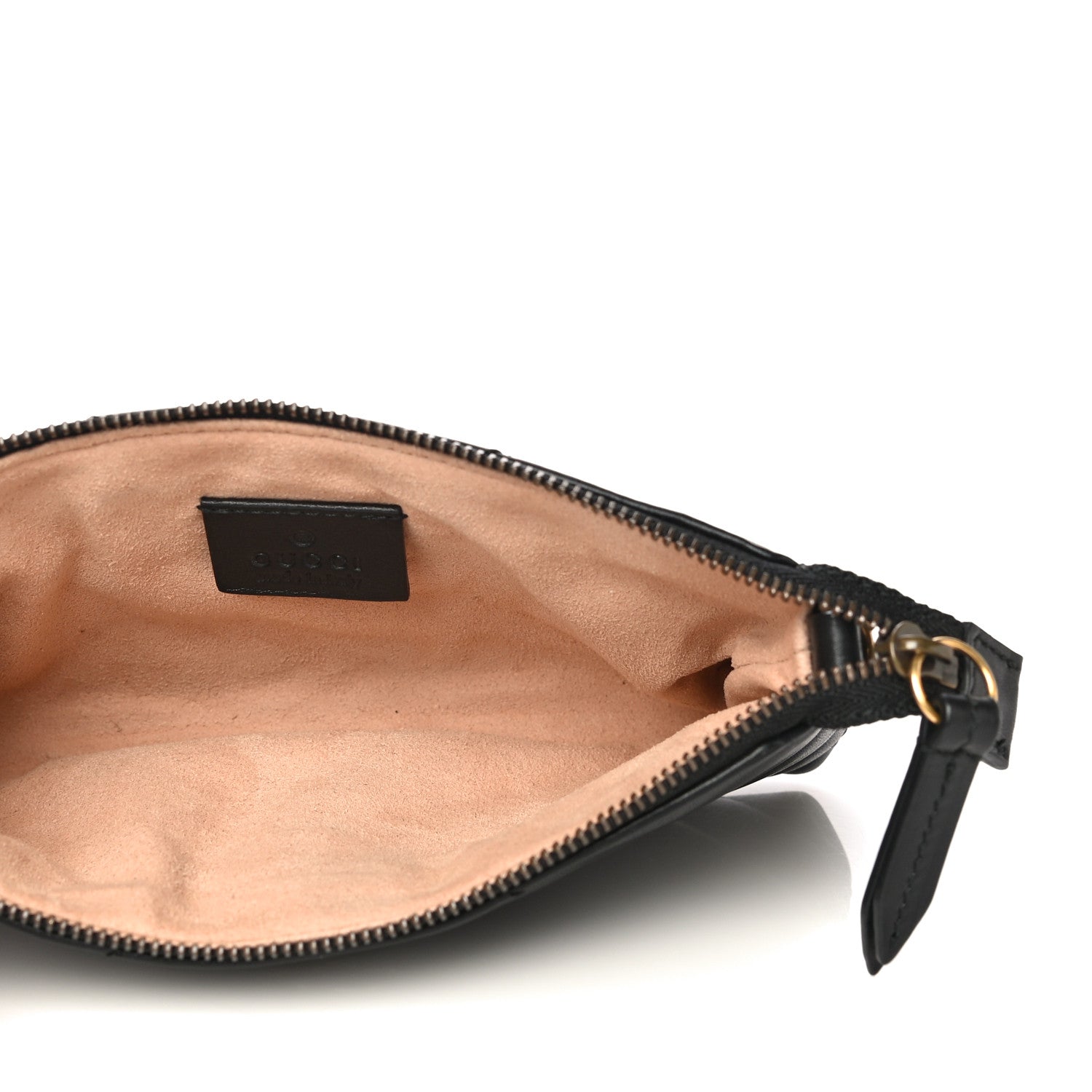 Gucci Calfskin Matelasse Mini GG Marmont Chain Bag Black 4 of 11