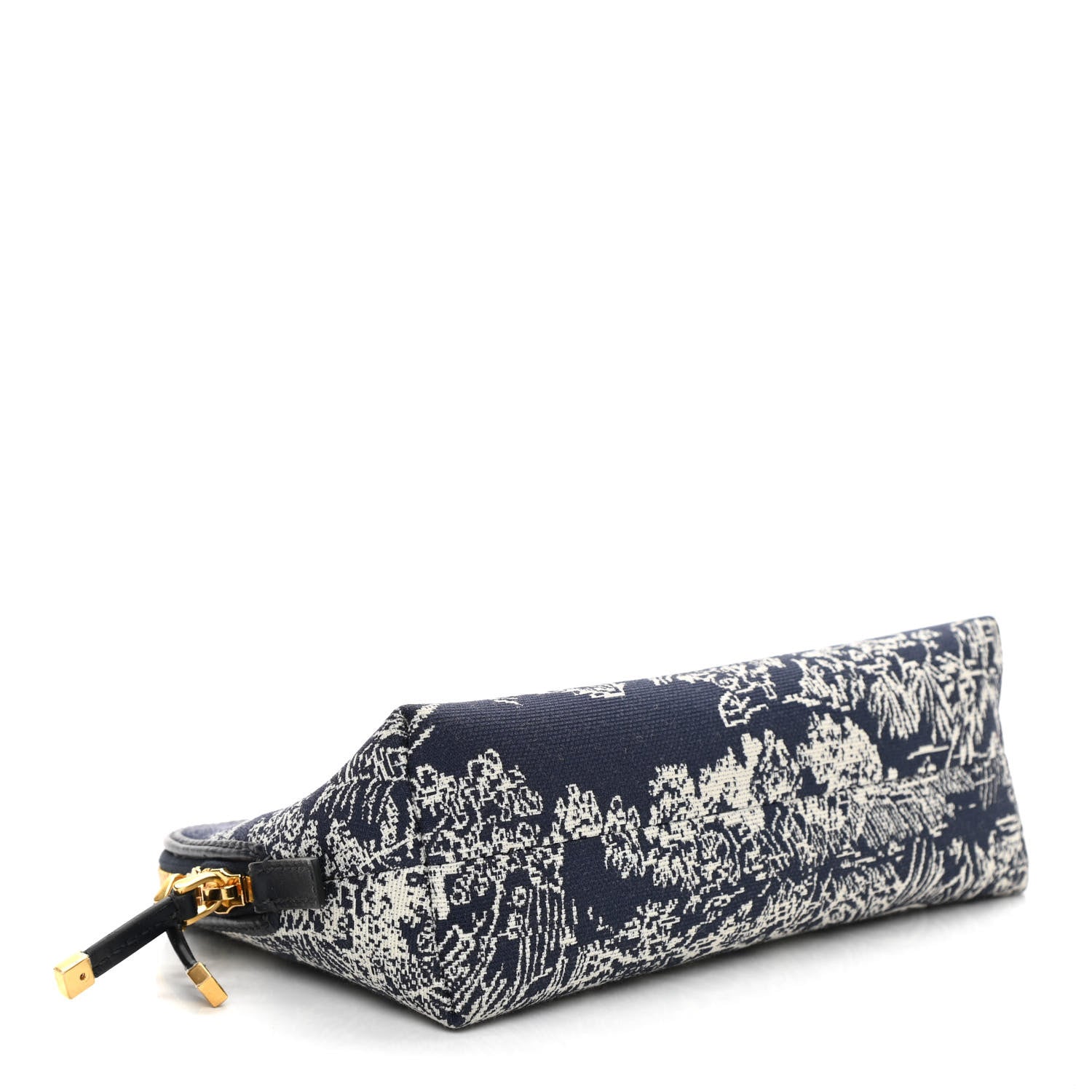 Christian Dior Embroidered Toile De Jouy 30 Montaigne Cosmetic Pouch Blue 4 of 6