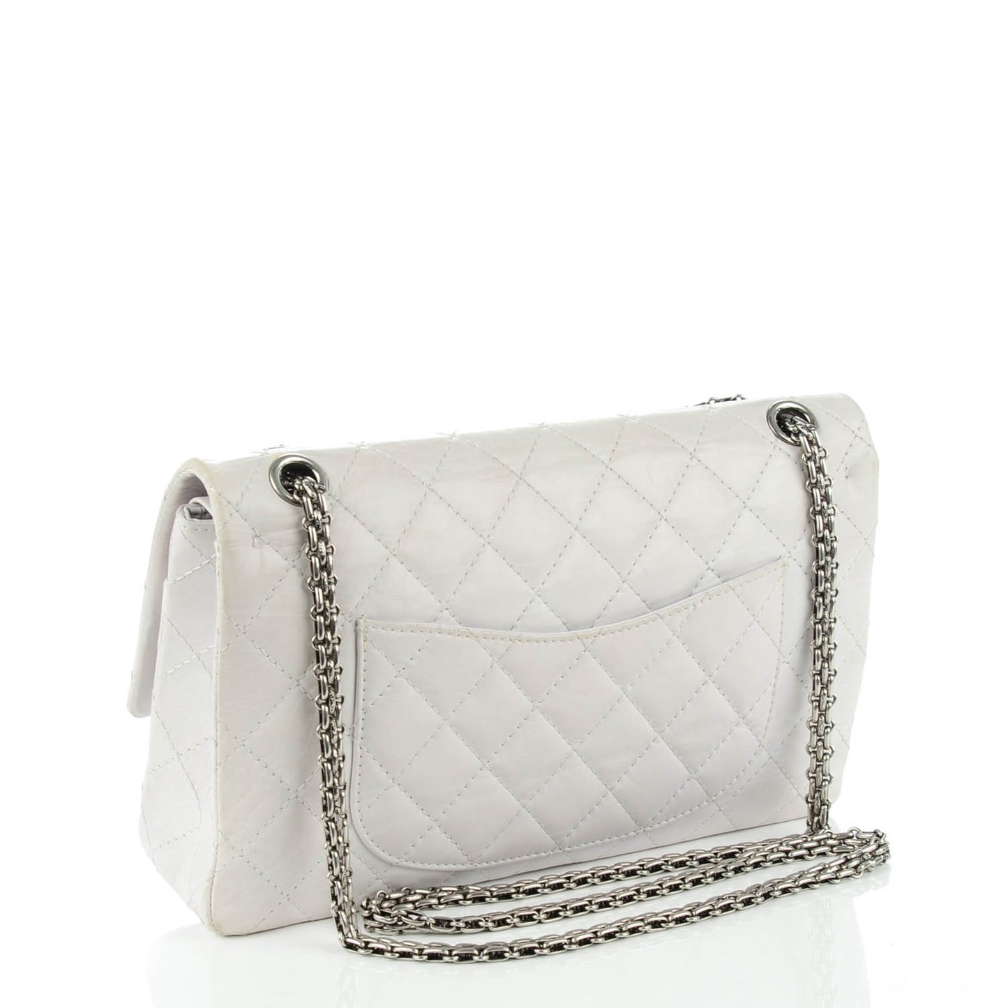 Aged Calfskin Quilted 50th Anniversary 2.55 Reissue 226 Flap Light Grey