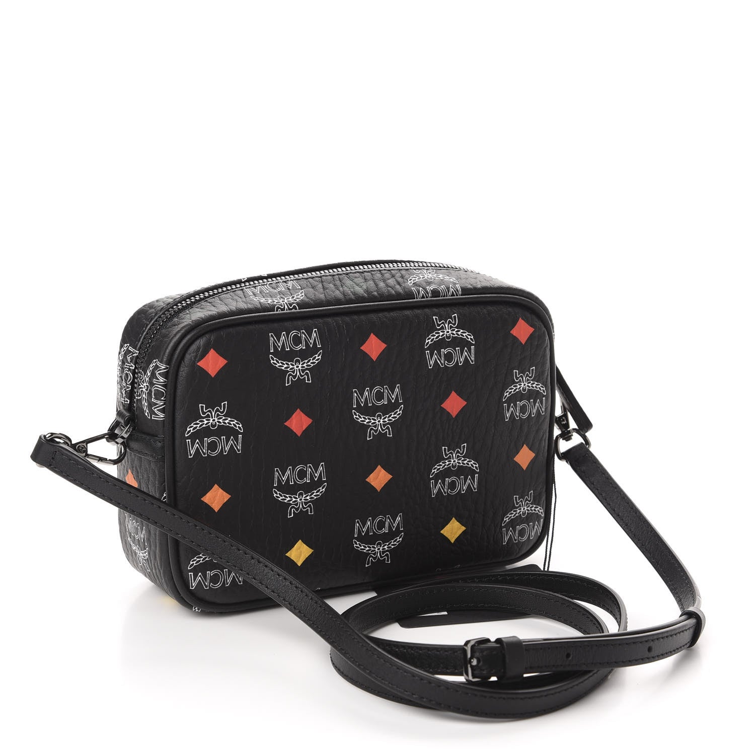 MCM Skyoptic Visetos Spectrum Diamond Camera Bag Black 3 of 9