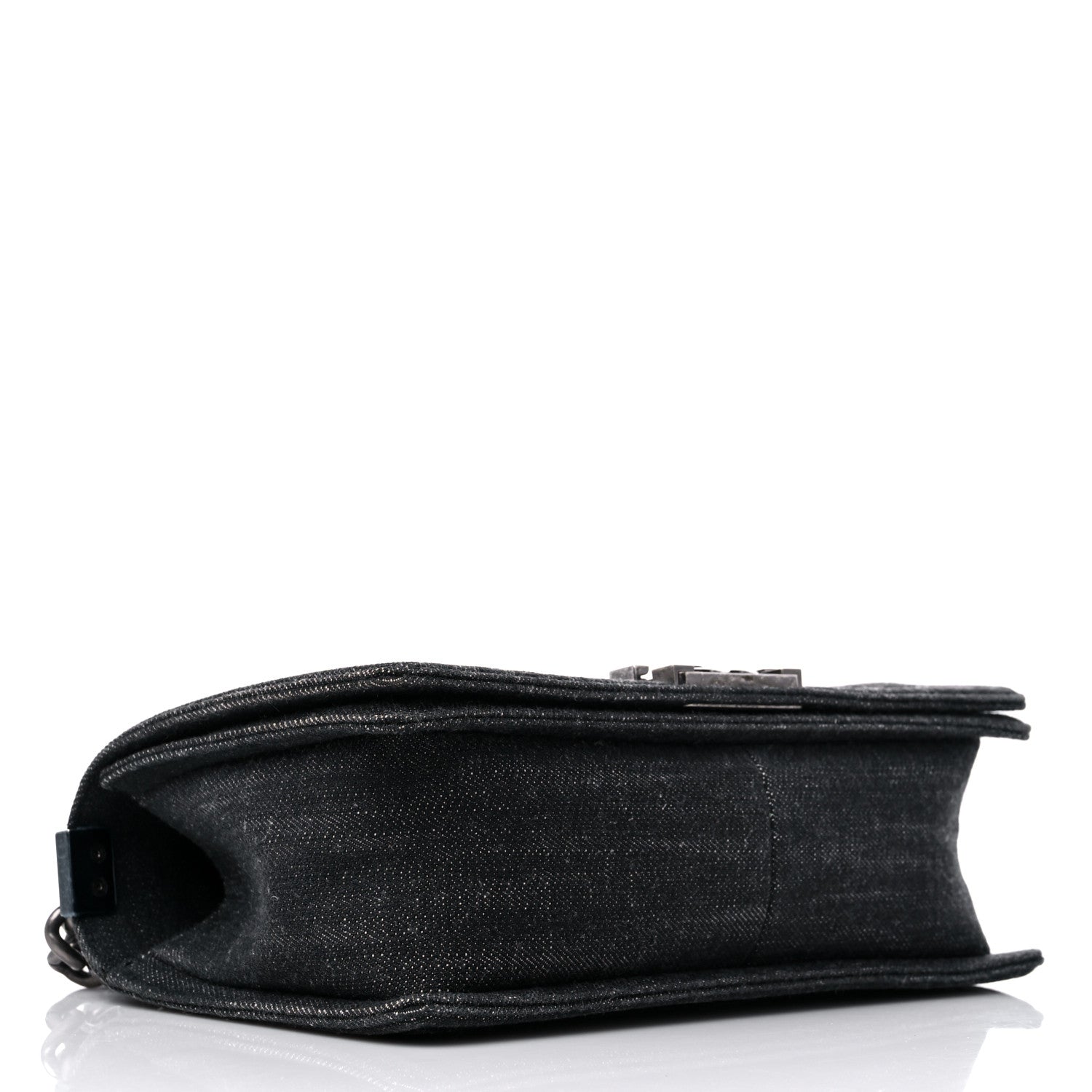 Chanel Denim Quilted Medium Boy Flap Black 4 of 10