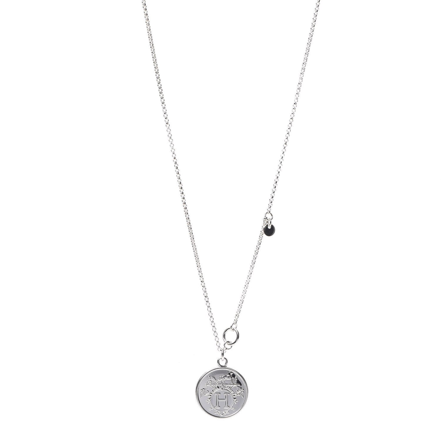 Sterling Silver 18K Rose Gold GM Ex-Libris Long Pendant Necklace