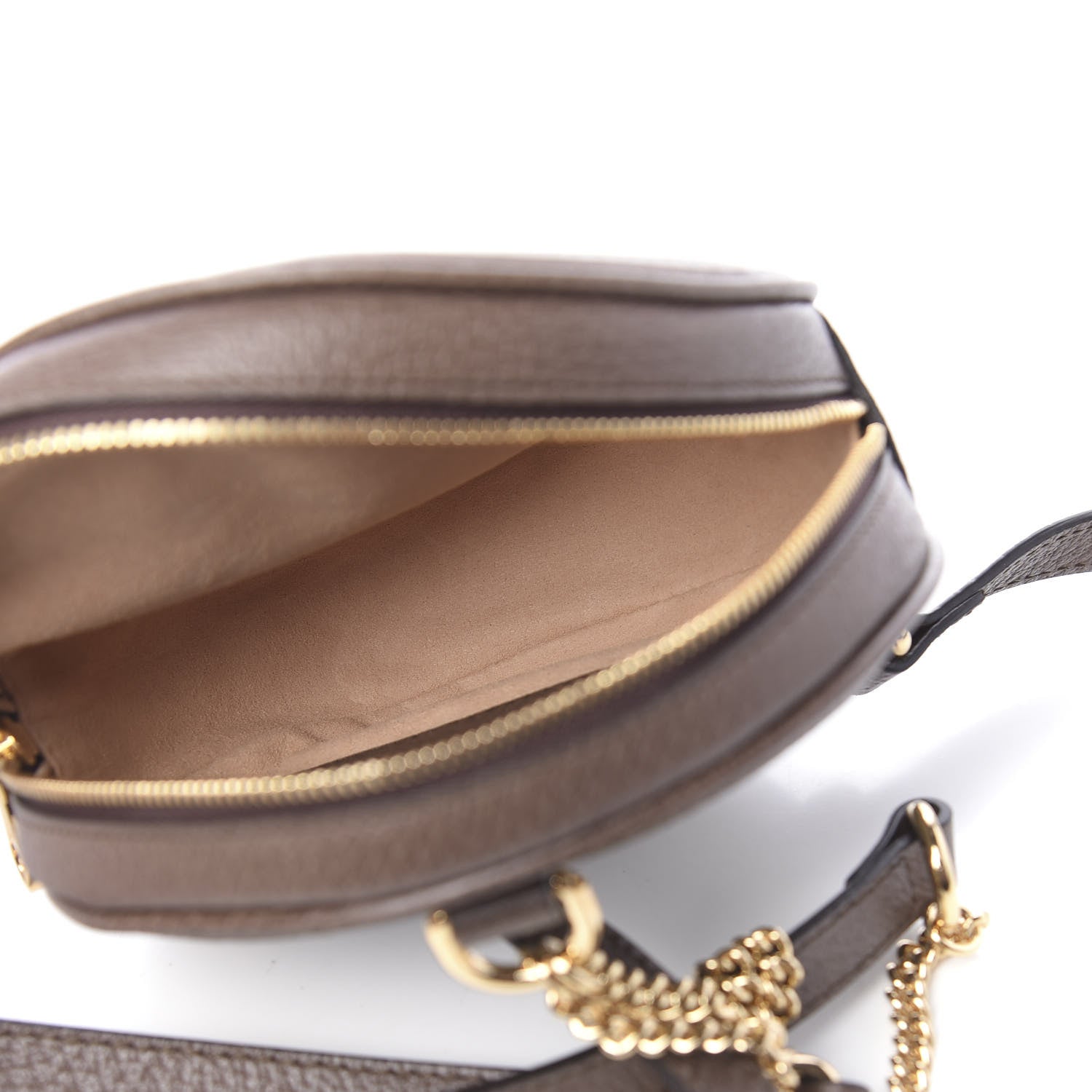 Gucci GG Supreme Monogram Web Mini Ophidia Round Backpack Brown 4 of 10