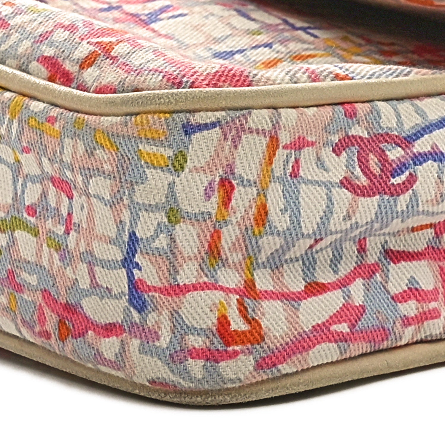 Chanel Canvas Watercolor Tweed Print Clover Small Flap Multicolor 10 of 10