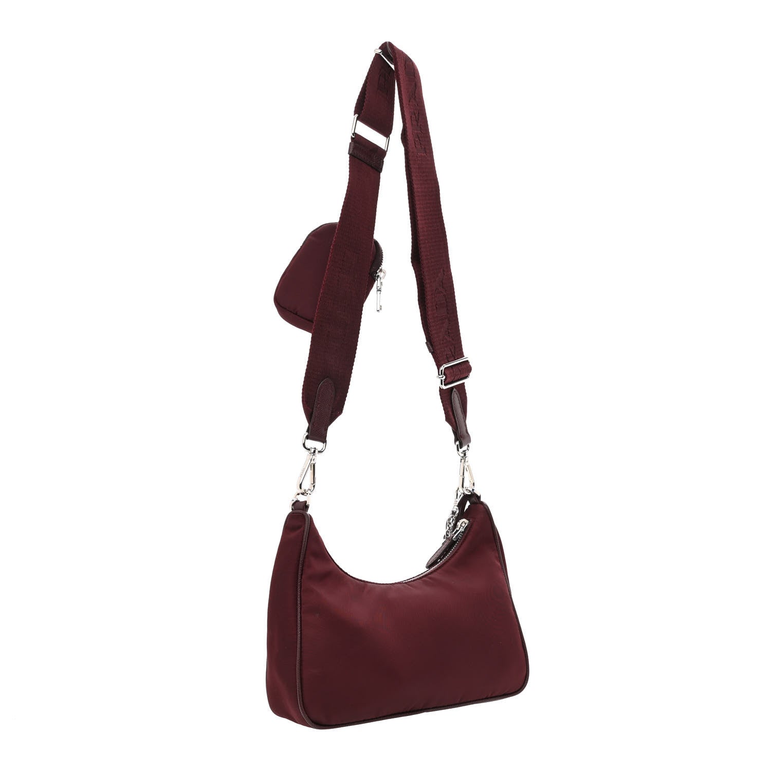 Prada Tessuto Nylon Re-Edition 2005 Shoulder Bag Granato 3 of 12