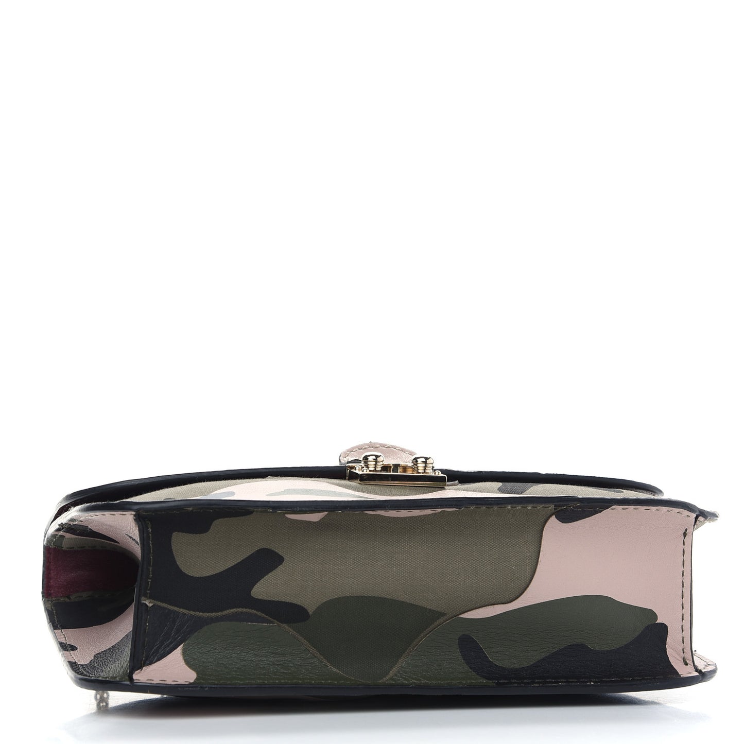 Nappa Canvas Camouflage Medium Glam Lock Rockstud Flap Multicolor
