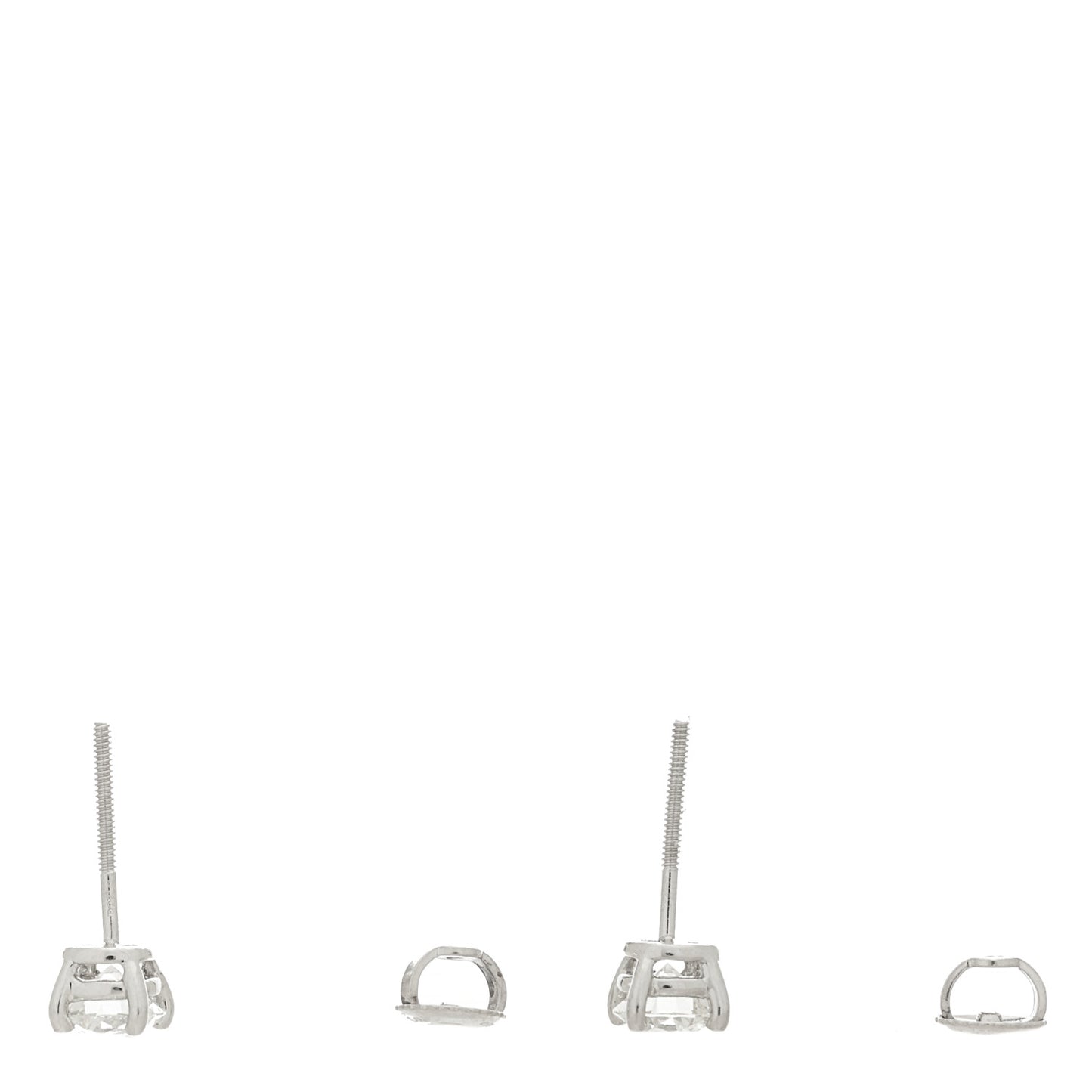 Platinum Diamond 1.21ctw Solitaire Earrings