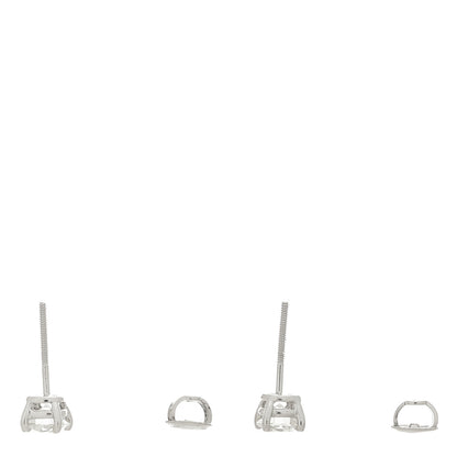 Tiffany Platinum Diamond 1.21ctw Solitaire Earrings 3 of 4